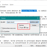 Alegerea direcției de căutare în Notepad