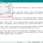 Inițializare pagină și Imprimare în Notepad