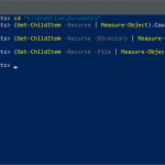 Utilizarea PowerShell pentru a număra recursiv toate fișierele și folderele dintr-un folder