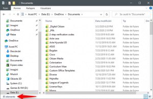 Utilizarea Explorer pentru a număra fișierele și subfolderele dintr-un folder