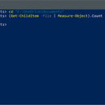 Utilizarea PowerShell pentru a număra fișierele dintr-un folder