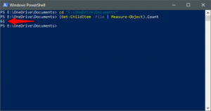 Utilizarea PowerShell pentru a număra fișierele dintr-un folder