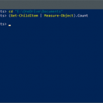 Utilizarea PowerShell pentru a număra fișierele și folderele dintr-un folder