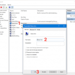 Introdu numele dorit pentru control local de utilizator și apasă OK