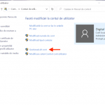 Apasă Gestionați alt cont