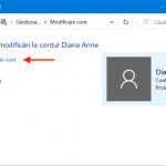 Apasă pe Modificare nume de cont