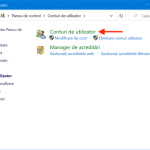 Apasă din nou Conturi de utilizator