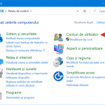 Apasă Conturi de utilizator