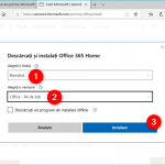 Selectarea limbii și a versiunii pe 64 de biți de Office 365