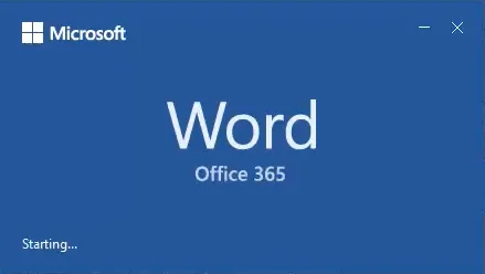 Pornește Word în Office 365