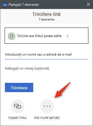 Butonul Mai multe aplicații