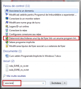 programe implicite, default, asociere, tip fisier