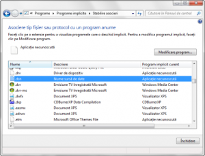 programe implicite, default, asociere, tip fisier