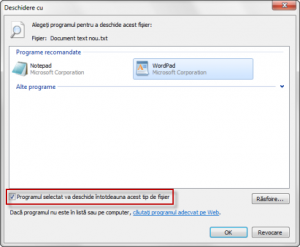 programe implicite, default, asociere, tip fisier
