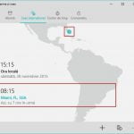 Windows 10, ceas, international, alarme, timp, ora, orase, glob
