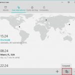 Windows 10, ceas, international, alarme, timp, ora, orase, glob