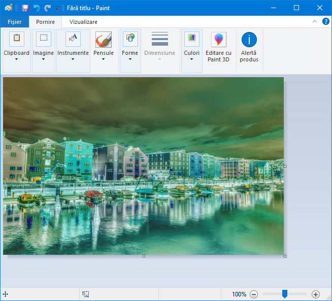 Inversarea culorilor în Paint