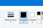 Ascunde sau deschide panglica în Paint