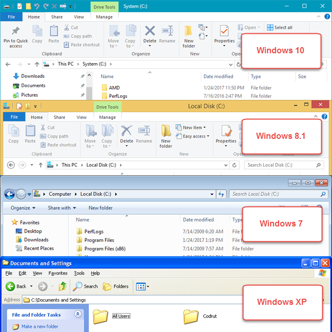 Ribbon, Panglica, interfata, Windows