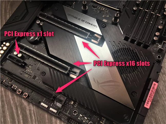 Diferite tipuri de sloturi PCI Express