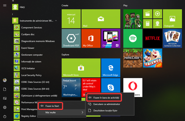Fixare la Start și Fixare în bara de activități din Windows 10