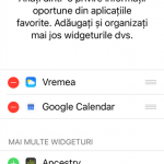 Adăugați widgeturi