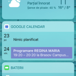 Widget-ul Baterii pe un iPhone