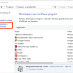 Apasă pe Activare sau dezactivare caracteristici Windows