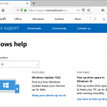 Pagina Windows 10 oferă ponturi și informații despre actualizări