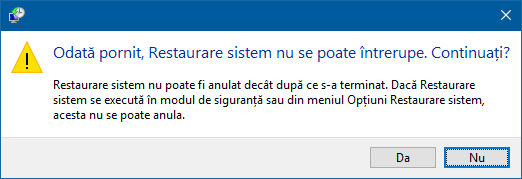 Windows, Protectie Sistem, System Restore