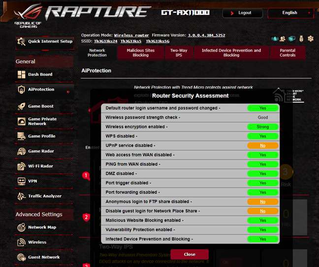 ASUS ROG Rapture GT-AX11000 - AiProtection
