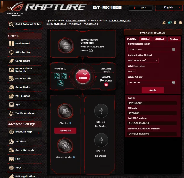 Firmware-ul de pe ASUS ROG Rapture GT-AX11000