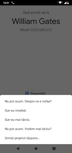 Alege o opțiune de răspuns rapid