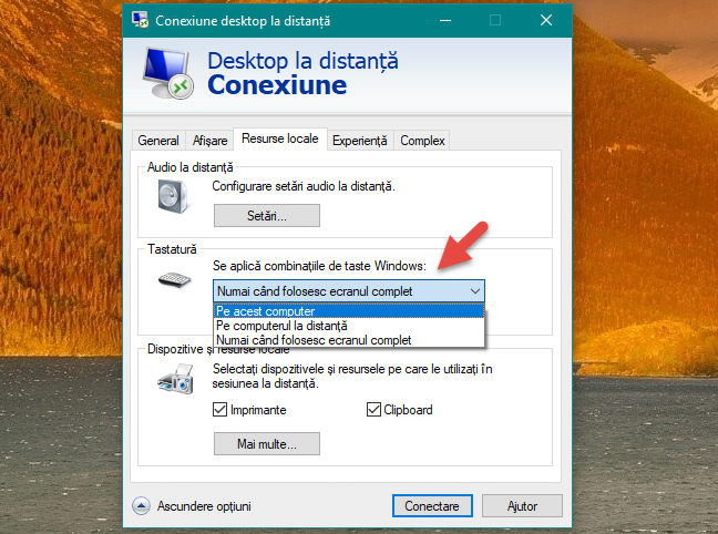 Windows, Conexiune, Desktop, la distanta, RDC