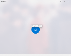 Butonul Înregistrare din Reportofon