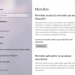 Se deschid setările microfonului