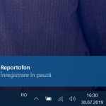 O notificare te anunță că înregistrarea ta este în pauză