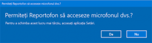 Reportofon vrea să-ți acceseze microfonul