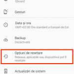 Apasă pe Opțiuni de resetare