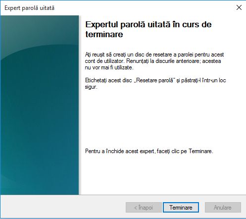 disc, resetare, parola, Password Reset Wizard, Windows, cont, utilizator