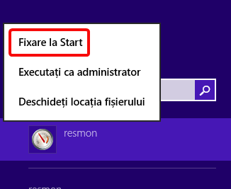 Fixare la Start în Windows 8.1
