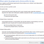 Particularizare setari de retea si partajare Windows 7