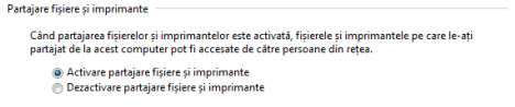 Particularizare setari de retea si partajare Windows 7