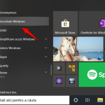 Scurtătura Securitate Windows din Meniul Start