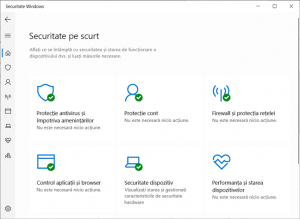 Aplicația Securitate Windows