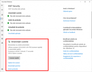 Pornește o scanare rapidă cu Antivirusul Microsoft Defender