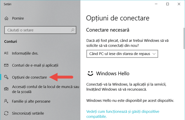Windows 10, schimba parola, utilizator