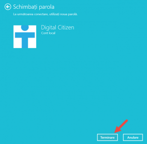 Windows 10, schimba parola, utilizator