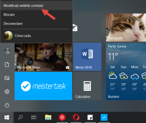 Windows 10, schimba parola, utilizator