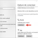 Windows 10, schimba parola, utilizator